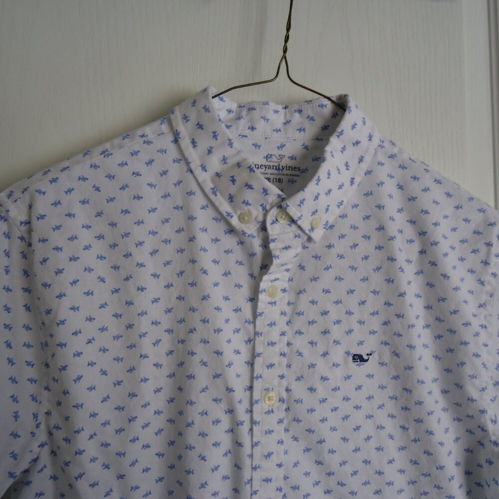 Vineyard Vines Shirt 18 Fish Pattern